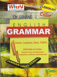 Image of English grammar: dasar, lanjut, atas, TOEFL